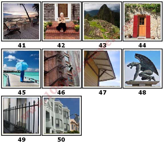 100 Pics Architecture Level 41-50 Answers | 100 Pics Answers