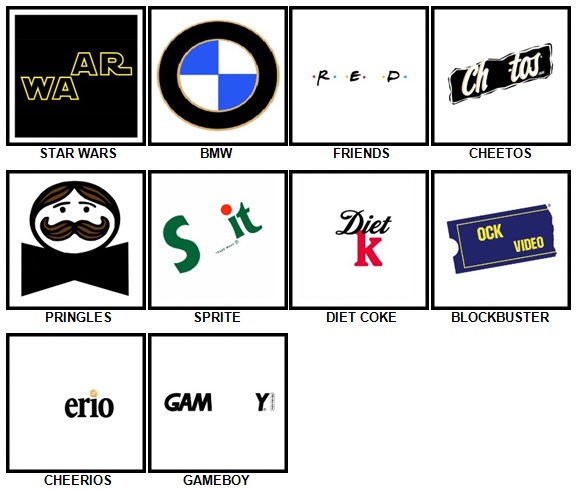 100 pics retro logos answers